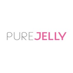 PURE JELLY DOUBLE DONG TRANSPARENT ROSE 44 CM