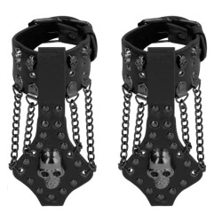 ACCESSOIRES MENOTTES "SKULLS ANS BONES WITH CHAINS TETE DE MORT" DE "OUCH"