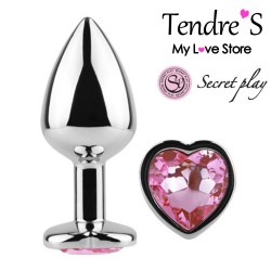 Plugs & Chapelets Anals PLUG METAL COEUR ROSE TAILLE S DE SECRET PLAY