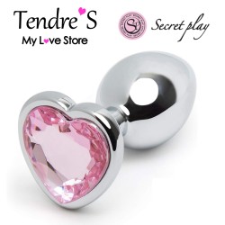 Plugs & Chapelets Anals PLUG METAL COEUR ROSE TAILLE S DE SECRET PLAY