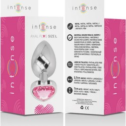Plugs & Chapelets Anals PLUG ANAL ARGENTE COEUR ROSE TAILLE L DE INTENSE
