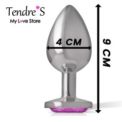 Plugs & Chapelets Anals PLUG ANAL ARGENTE COEUR ROSE TAILLE L DE INTENSE