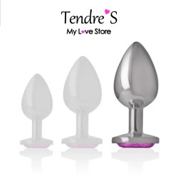 Plugs & Chapelets Anals PLUG ANAL ARGENTE COEUR ROSE TAILLE L DE INTENSE