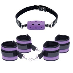 Accessoires KIT PURPLE PLEASURE BONDAGE SET DE FETISH FANTASY SERIES