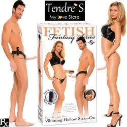 LOVE TOY CEINTURE VIBRANT "HOLLOW" CLAIR 15 CM POUR LUI OU ELLE DE "FETISH FANTASY"