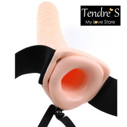 LOVE TOY CEINTURE VIBRANT "HOLLOW" CLAIR 15 CM POUR LUI OU ELLE DE "FETISH FANTASY"