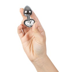 PLUG METAL COEUR DIAMANT TAILLE S DE "SECRET PLAY"