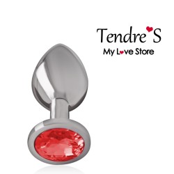 PLUG ANAL ARGENTE COEUR ROSE TAILLE M DE "INTENSE"