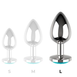 Plugs & Chapelets Anals PLUG METAL TURQUOISE TAILLE L COQUETTE CHIC DESIRE