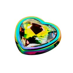 Plugs & Chapelets Anals PLUG METAL ARC EN CIEL COEUR TAILLE: M OHMAMA