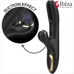 RABBIT DOUBLE VIBRATEUR SERRAGE NOIR DE IBIZA