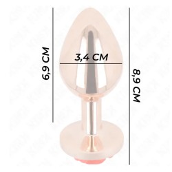 PLUG OR ROSE METAL ROSE ROUGE TAILLE:M DE KINK