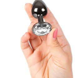 Plugs & Chapelets Anals PLUG METAL CRISTAL DIAMANT GUNMETAL TAILLE S DE SECRET PLAY