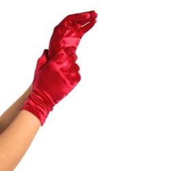 GANTS SATIN ROUGES DE LEG AVENUE