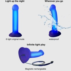 Love toys LOVE TOY VENTOUSE LUMINEUX GLOW LED DE STRAP ON ME