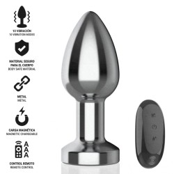 PLUG VIBRANT METAL AVEC TELECOMMANDE TAILLE M DE INTENSE