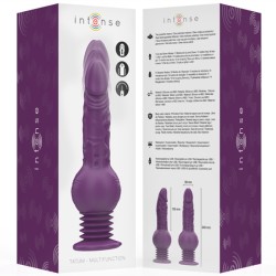Love toys VIBRATEUR MULTIFONCTION TATUM AVEC VA ET VIENTS 24 CM VIOLET DE INTENSE