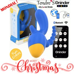 SEXTOY TRIPLE STIMULATION AVEC APPLI BLEU JAUNE DE ONINDER