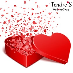 Accessoires BOITE DE RANGEMENT ROUGE EN FORME DE COEUR