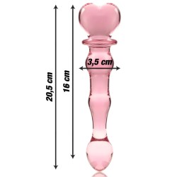 LOVE TOY EN VERRE TRANSPARENT ROSE N°21 DE NEBULA SERIES