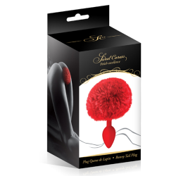 Plugs & Chapelets Anals PLUG QUEUE DE LAPIN POMPON ROUGE DE SWEET CARESS