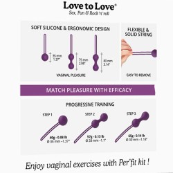 Love toys BOULES DE GEISHA VIOLETTES PER FIT KIT DE LOVE TO LOVE